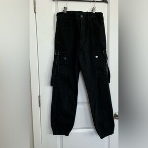 Forever 21 Charcoal Cargo Jeans